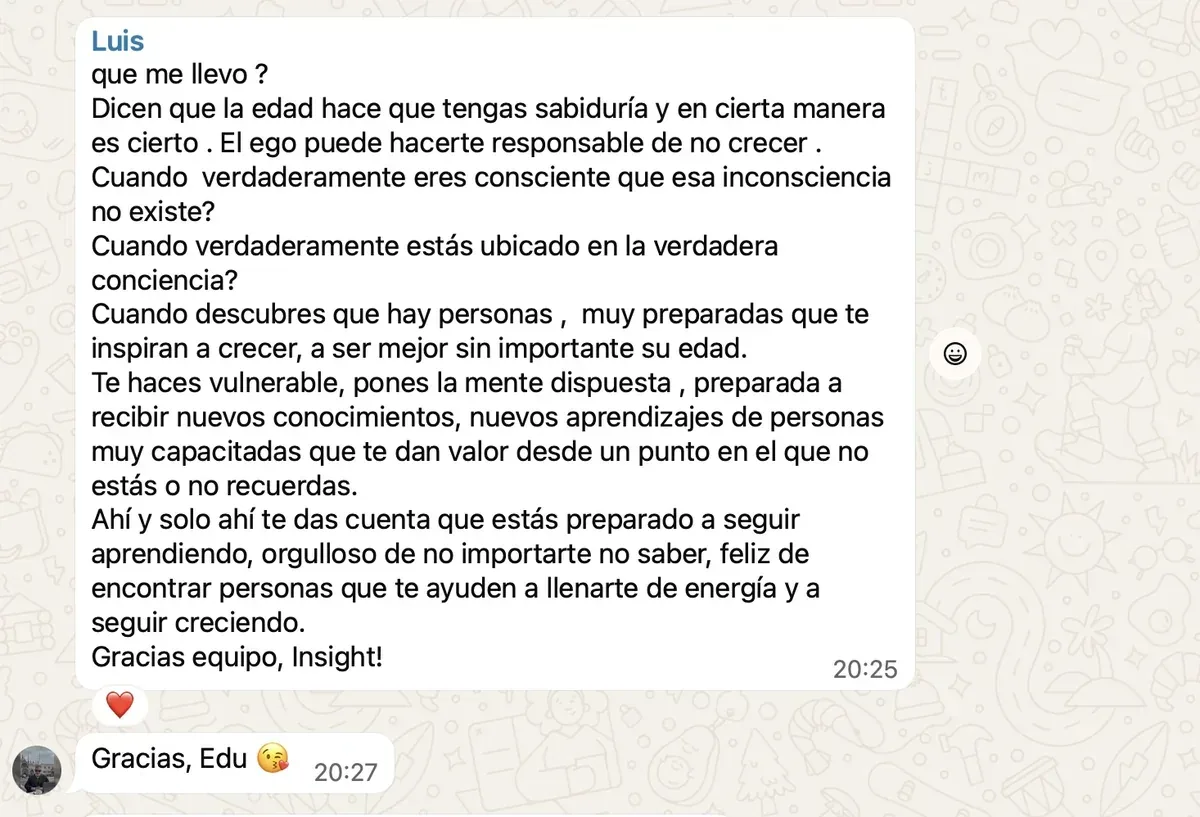 Captura de WhatsApp de una distribuidora que aplica el Método APOLO